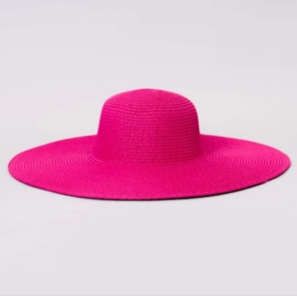 Wide Brim Pink Sun Hat